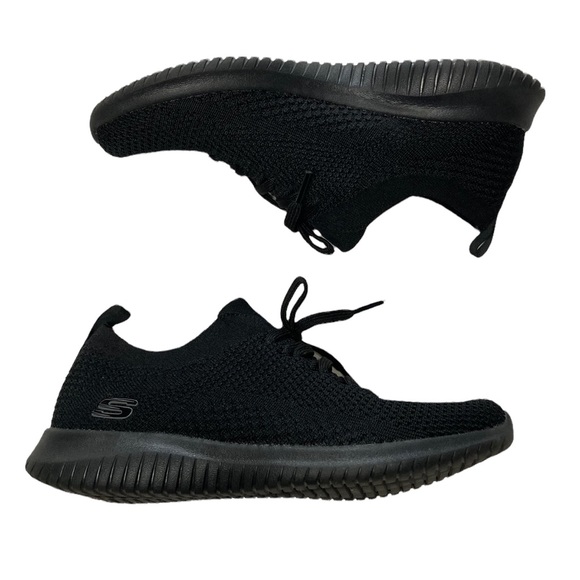 Sketchers Black Memory Foam Flex Sneakers Size 7 - Picture 2 of 5